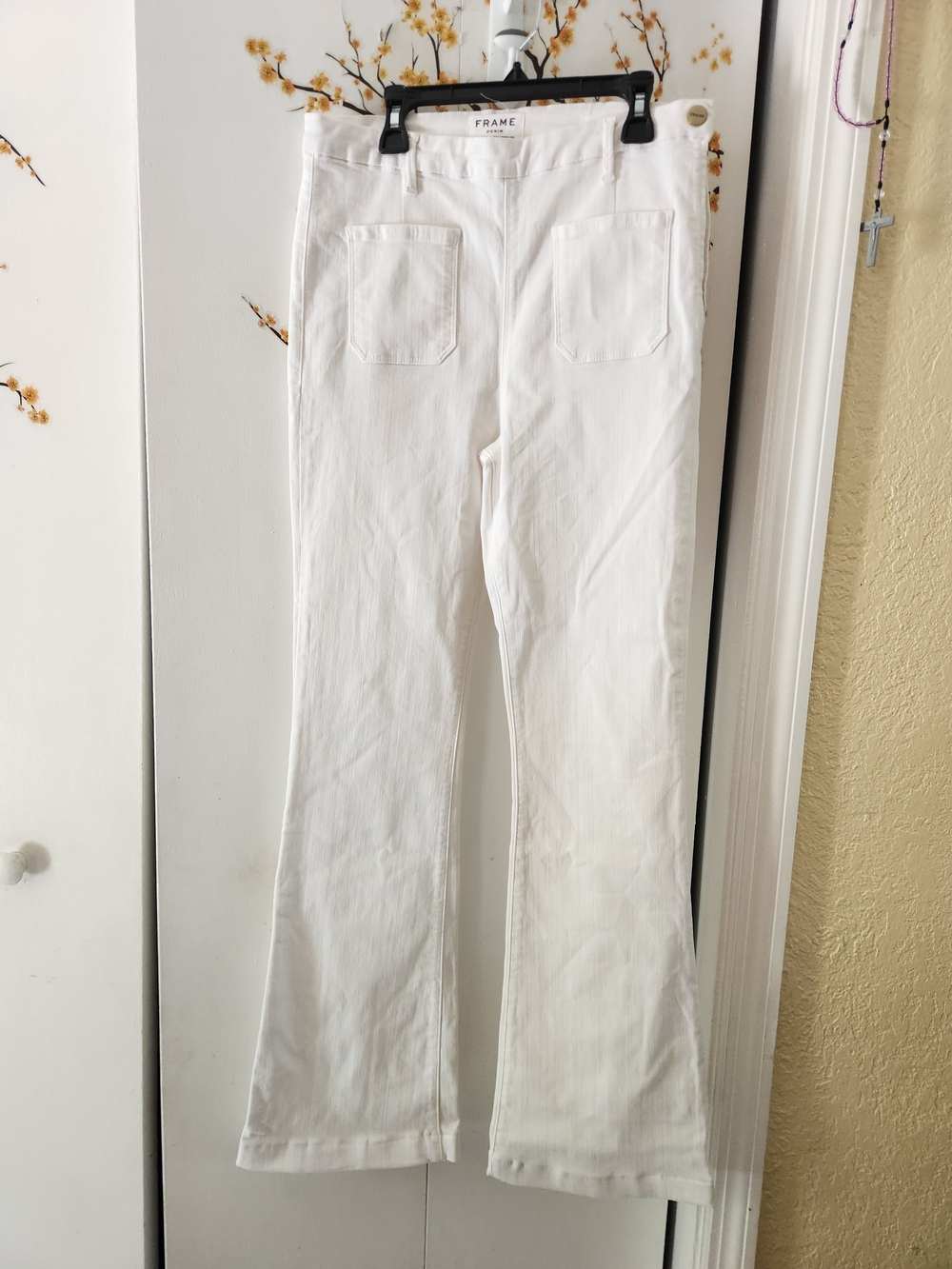Frame Denim White Women’s Flare Jeans